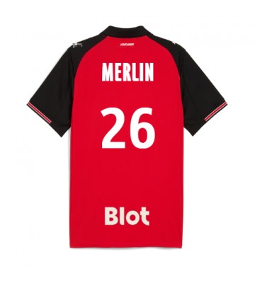 Stade Rennais Quentin Merlin #26 Primera Equipación 2025-26 Manga Corta Stade Rennais Quentin Merlin #26 Primera Equipación 2025-26 Manga Corta